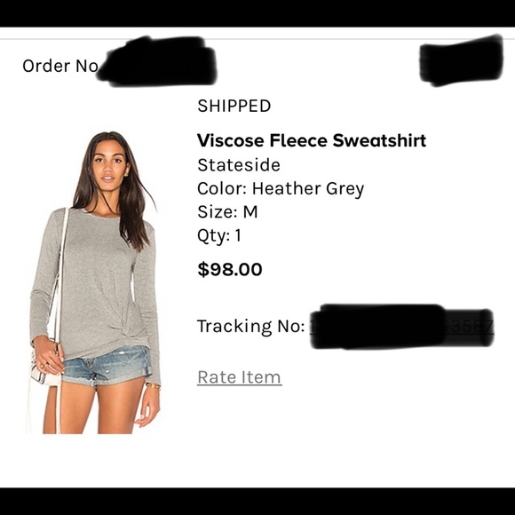 Stateside viscose fleece sweatshirt grey revolve m - Picture 4 of 10